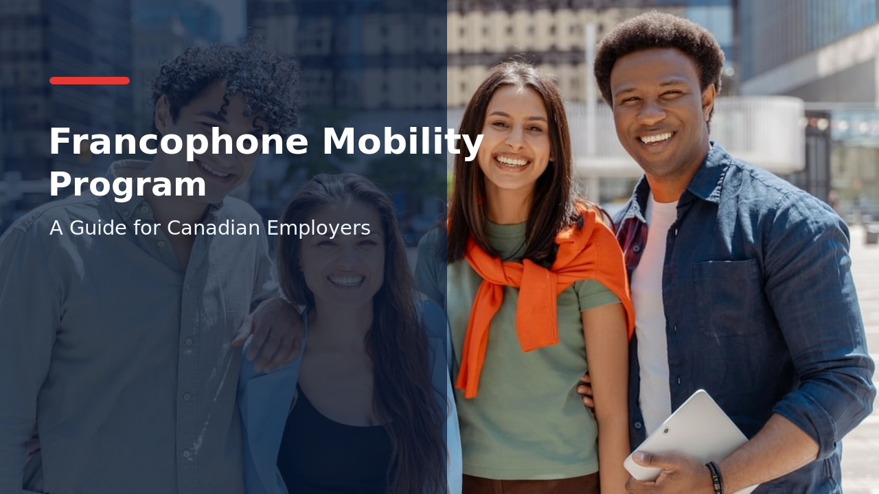 Diverse professionals in Canada representing the Francophone Mobility Program for Canadian employers.